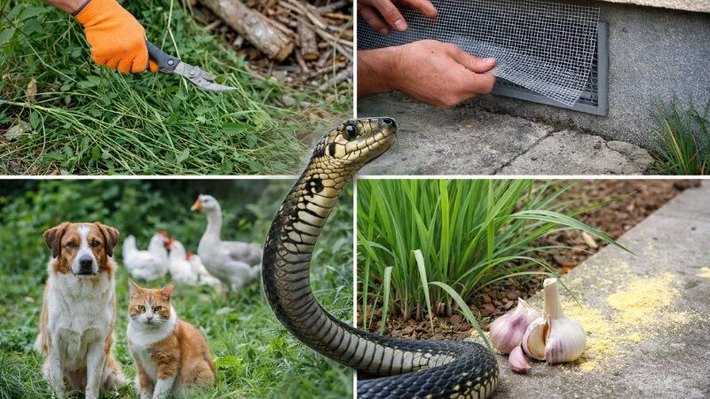 Cách phòng tránh rắn vào nhà hiệu quả