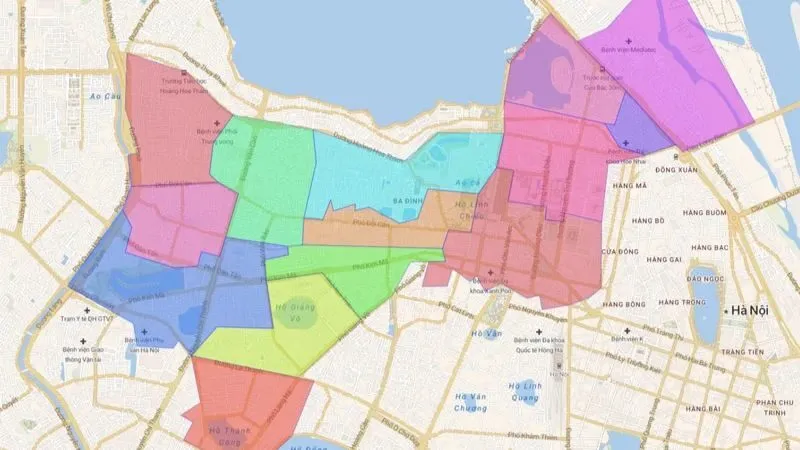 Danh sách 12 quận nội thành chính thức năm 2026