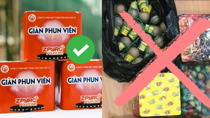 Phân biệt loại pháo được phép và không được phép sử dụng