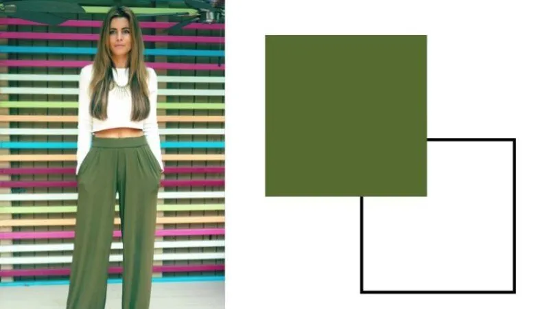 Xanh rêu phối với màu trắng – Thanh lịch, không bao giờ lỗi mốt