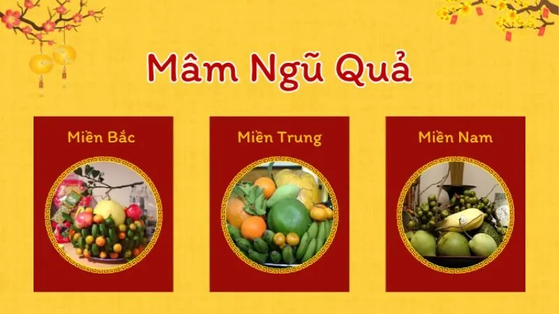 Ý nghĩa mâm ngũ quả Tết 3 miền